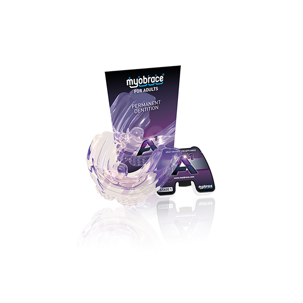 MA1Lp Myobrace для взрослых Этап 1 Коррекция вредных привычек. LARGE / Пурпурный (MRC)