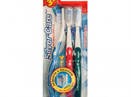 Зубные щетки Silver Care Plus (набор 3 штуки)