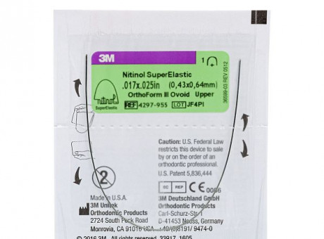 Дуга нитиноловая Unitek Super Elastic .018x.025 ВЧ  ФIII 3М
